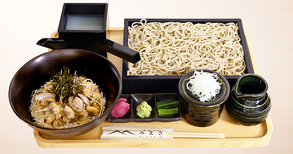蕎麦屋の深川丼セット 蕎麦屋の深川丼セット