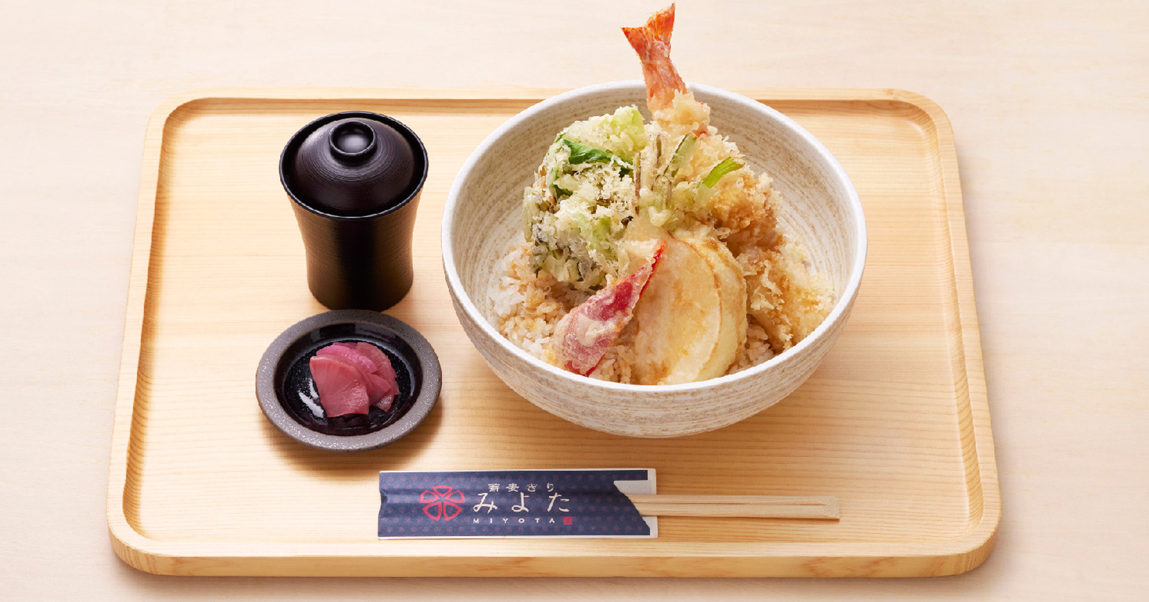 天然 車海老と旬野菜天丼