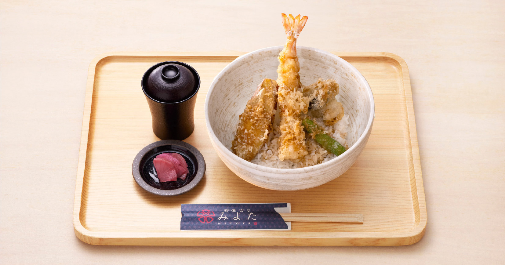 天然 車海老と旬野菜天丼