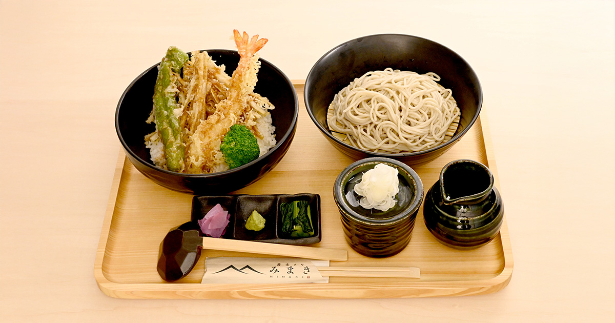 天然 車海老と旬野菜天丼セット 天然 車海老と旬野菜天丼セット