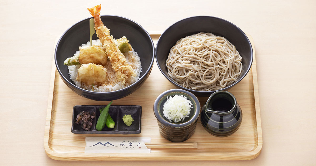天然 車海老と旬野菜天丼セット 天然 車海老と旬野菜天丼セット